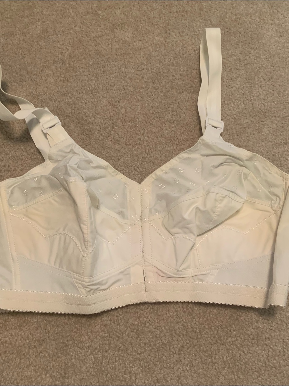 NIB Vintage Sears Under Fashions White Full-Coverage Front Closure Bra